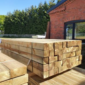 100 x 100mm Tanalised Fence Posts Green - 2.4m
