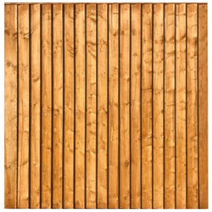 6' x 3' Fence Panel Heavy Duty Feather Edge Board Golden Dipped